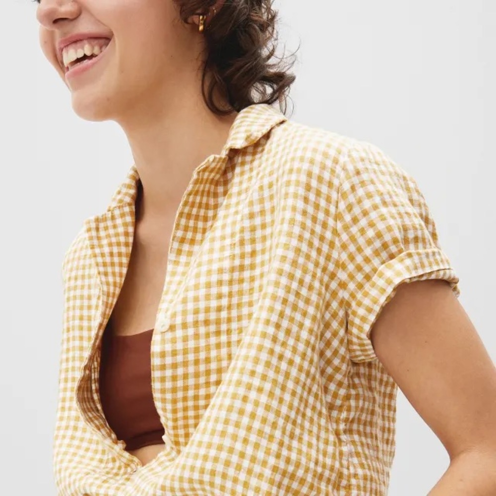 The Linen Short-Sleeve Notch Shirt